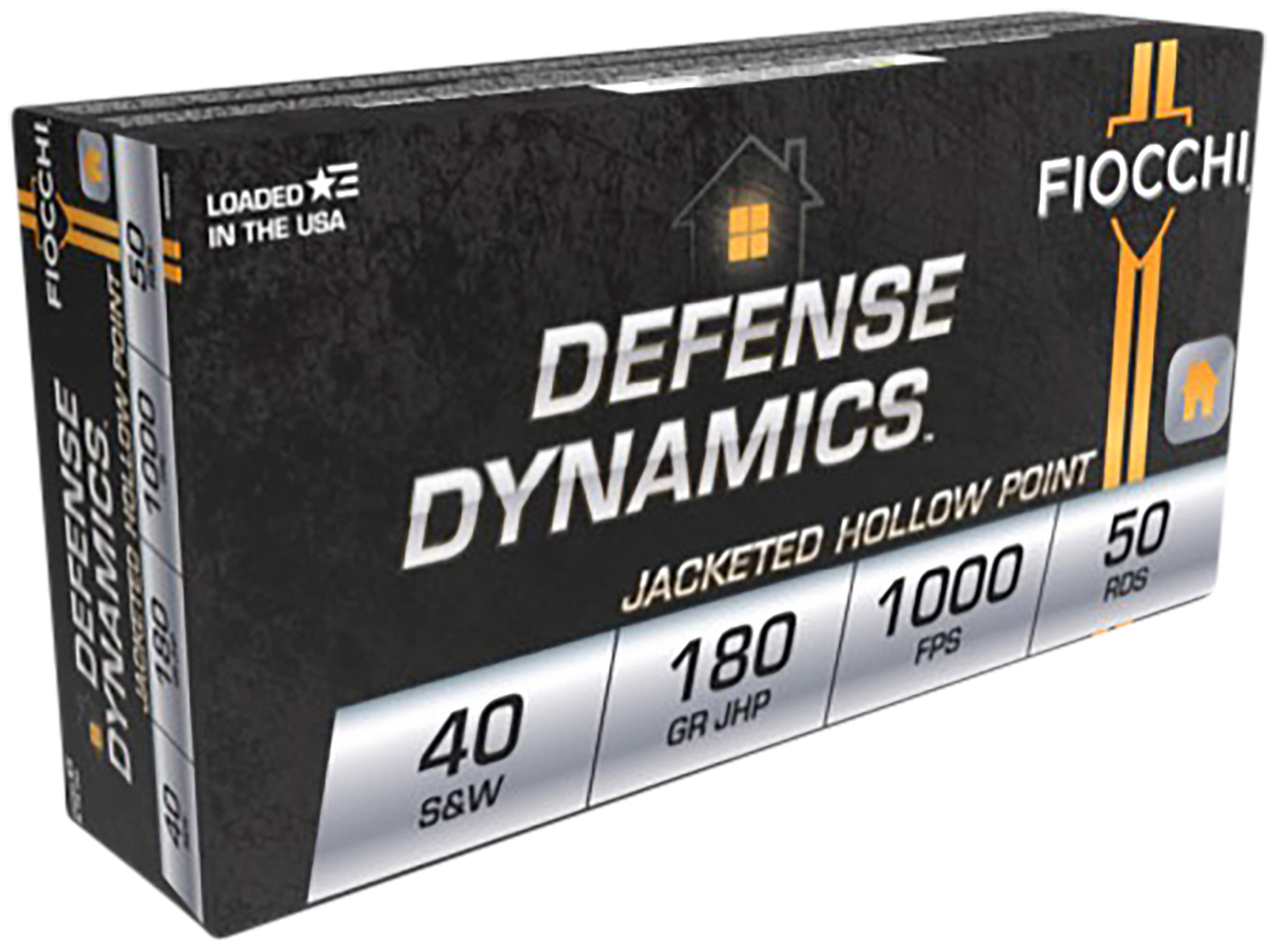 Fiocchi 40SWE Defense Dynamics 40 S&W 180 gr Jacketed Hollow Point 50 Round Box