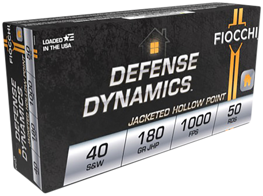 Fiocchi 40SWE Defense Dynamics 40 S&W 180 gr Jacketed Hollow Point 50 Round Box