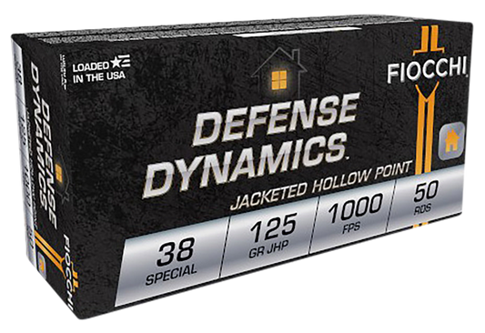 Fiocchi 38F Defense Dynamics 38 Special 125 gr Jacket Hollow Point 50 Round Box