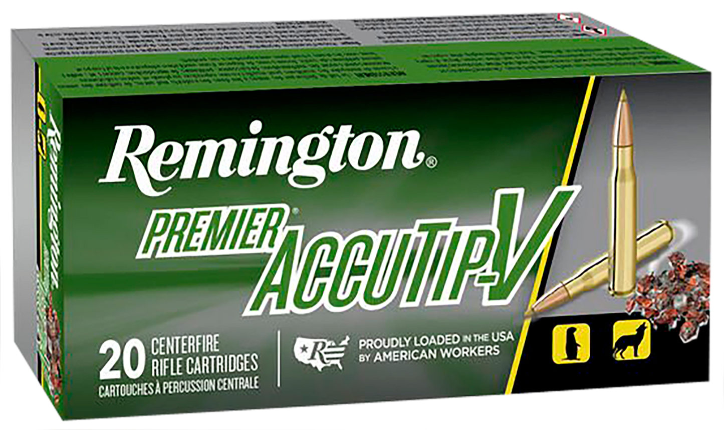 Remington Ammunition 29184 Premier Accutip-V 223 Rem 50 gr AccuTip V Boat Tail 20 Round Box