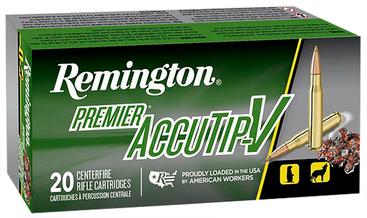 Remington Ammunition 29184 Premier Accutip-V 223 Rem 50 gr AccuTip V Boat Tail 20 Round Box