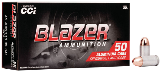 CCI 3570 Blazer Handgun 45 ACP 230 gr Full Metal Jacket 50 Round Box