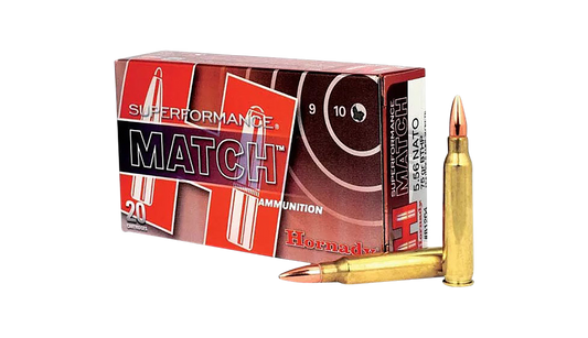 Hornady 81264 Superformance Match 5.56x45mm NATO 75 gr Hollow Point Boat Tail Match 20 Round Box