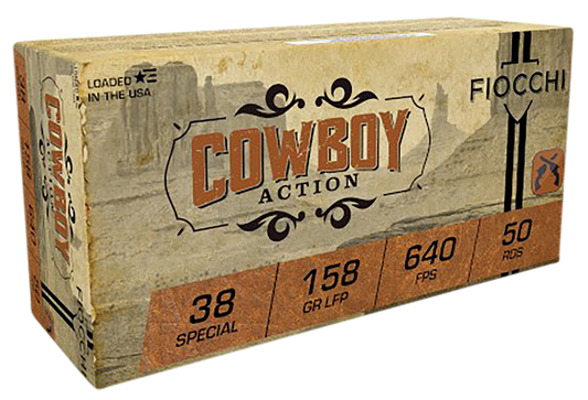 Fiocchi 38CA Cowboy Action 38 Special 158 gr Lead Flat Point 50 Round Box
