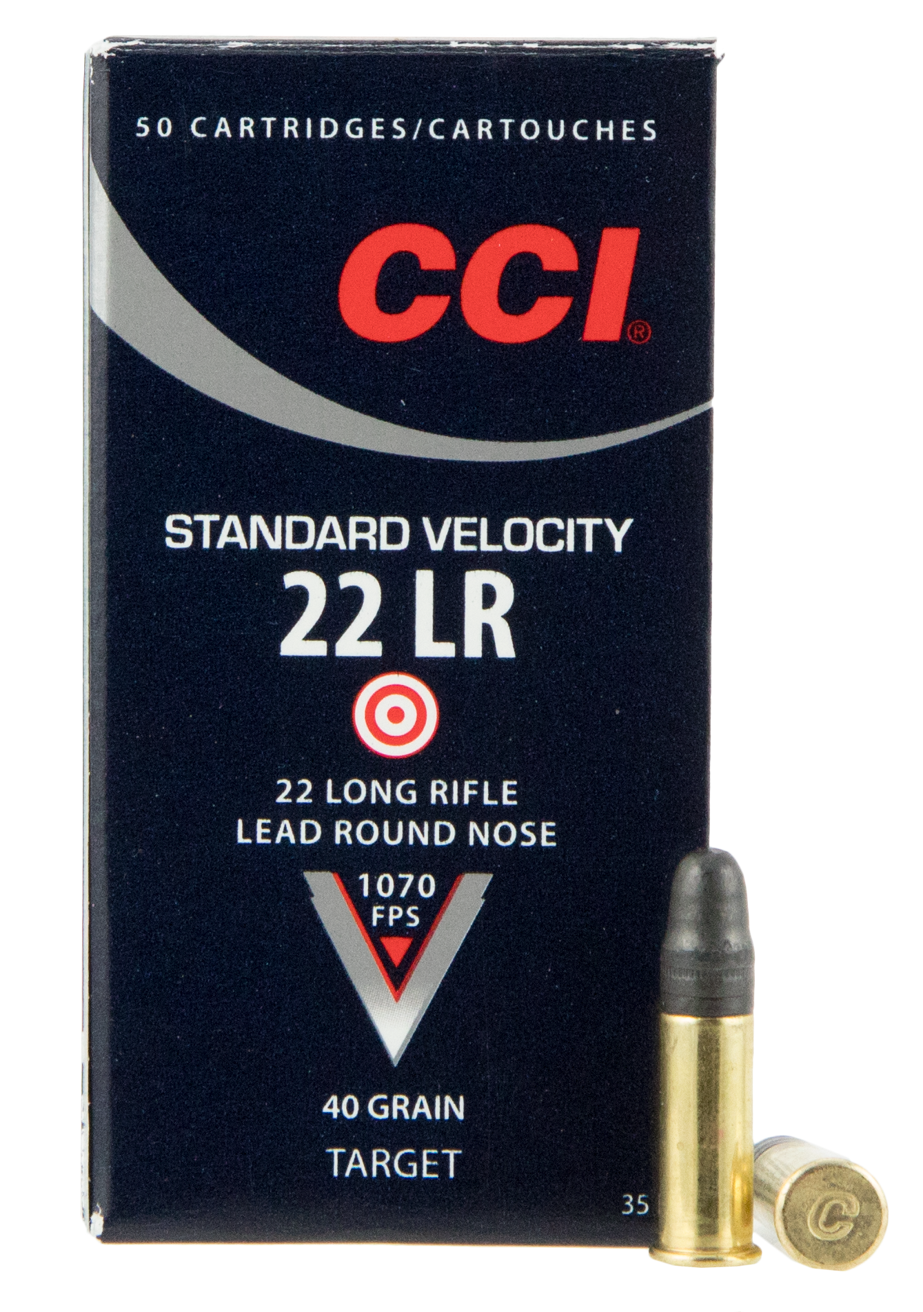 CCI 0035 Standard Velocity 22 LR 40 gr Lead Round Nose 50 Round Box