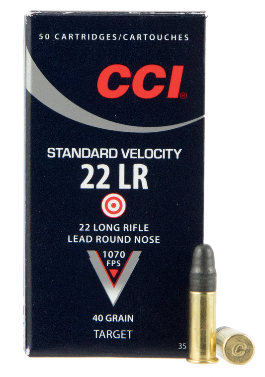 CCI 0035 Standard Velocity 22 LR 40 gr Lead Round Nose 50 Round Box